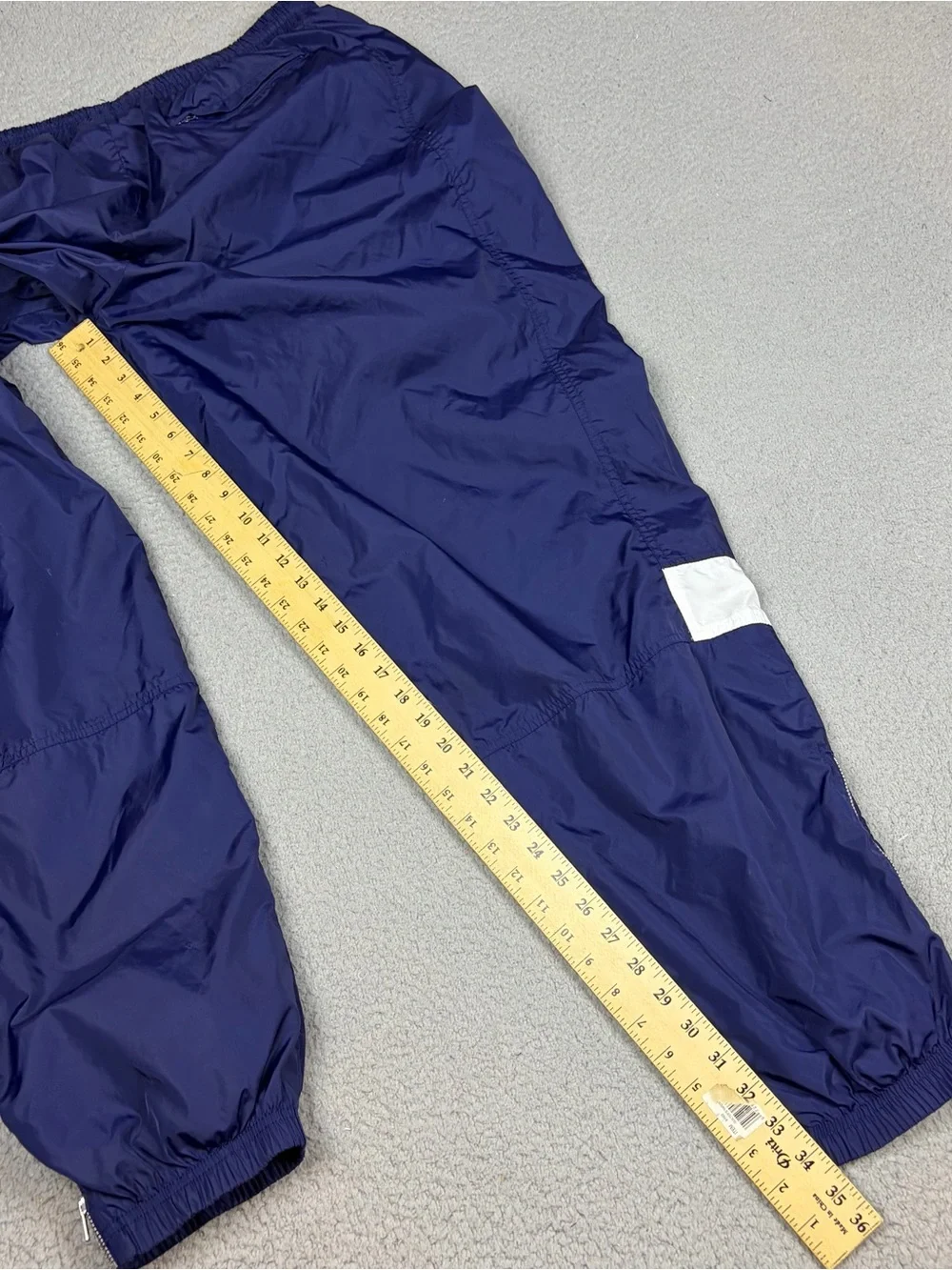 Vintage Y2K Nike Joggers Pants XLT Tall Blue Baggy Sweatpants Ankle Zips
